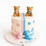 Teddy Gender Reveal Cake
