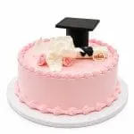 Pink Graduation Bloom Cake
