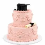 Blush Graduation Cake