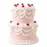 Pink white cake vintage