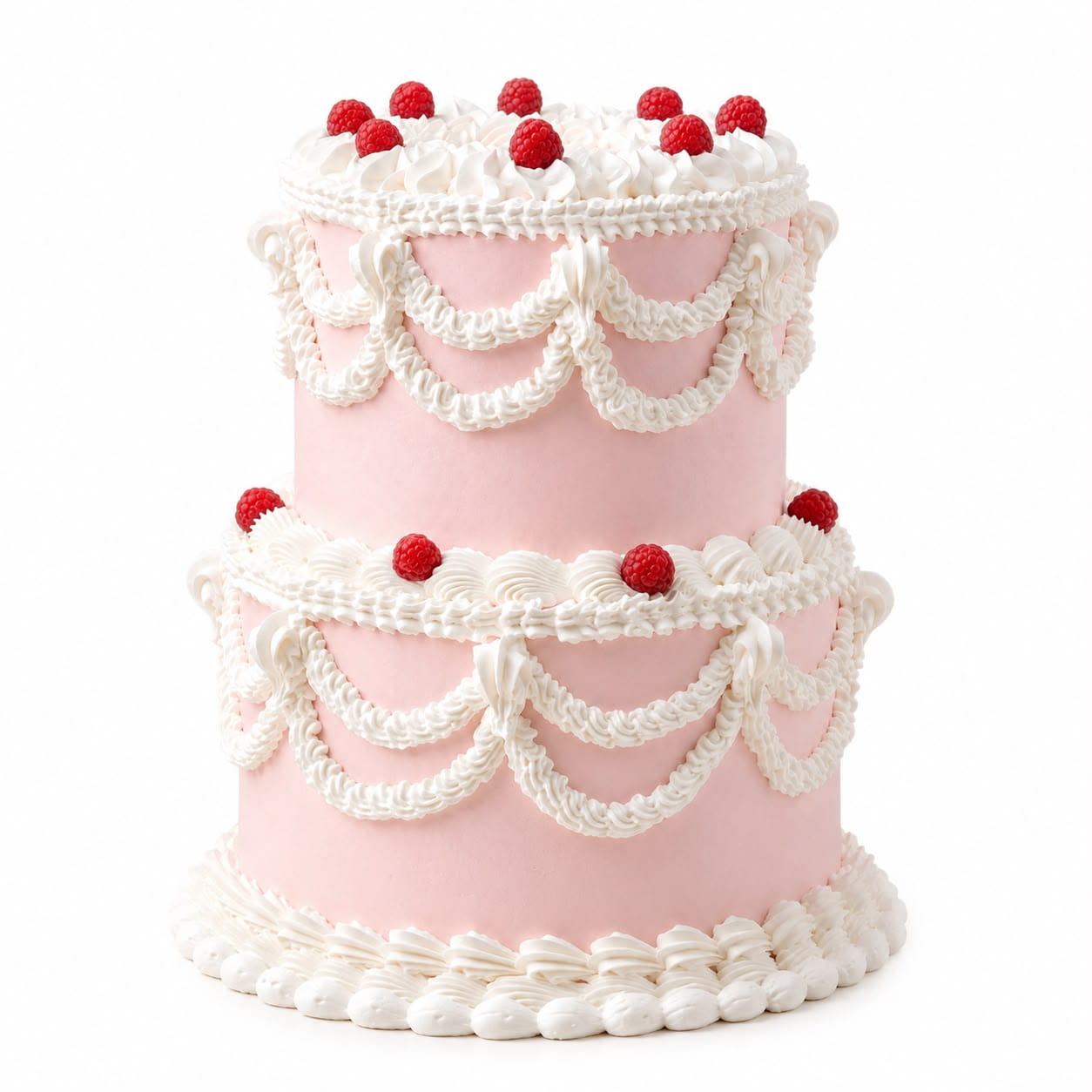 WhatsApp Image 2026-06-11 at 5.35.04 PM Pink white cake vintage - Image 1