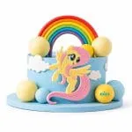 pony with rainbow