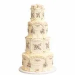 Vintage Floral Wedding Cake