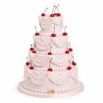 Blush Cherry Wedding Cake