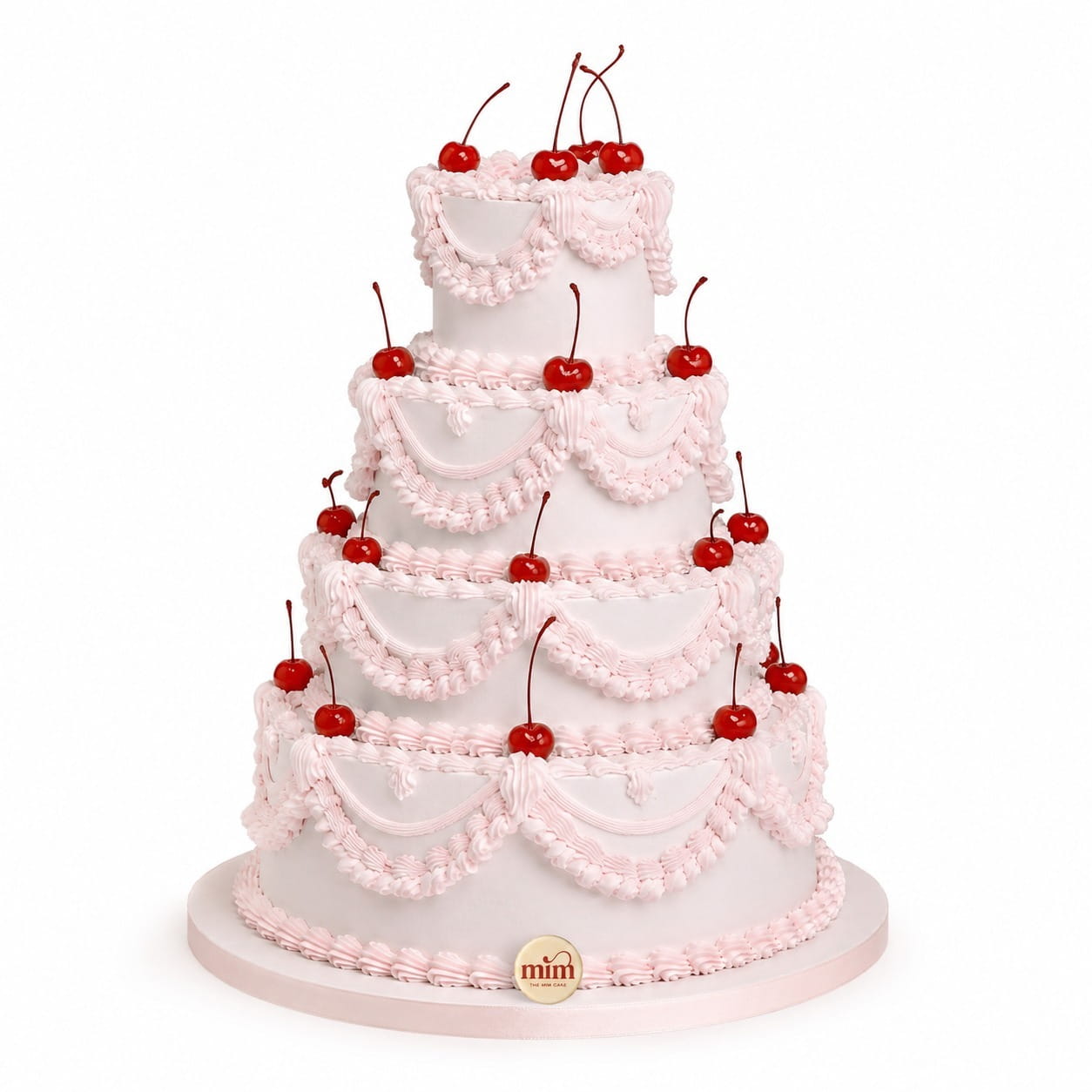 WhatsApp Image 2026-06-12 at 6.12.18 AM Blush Cherry Wedding Cake - Image 1