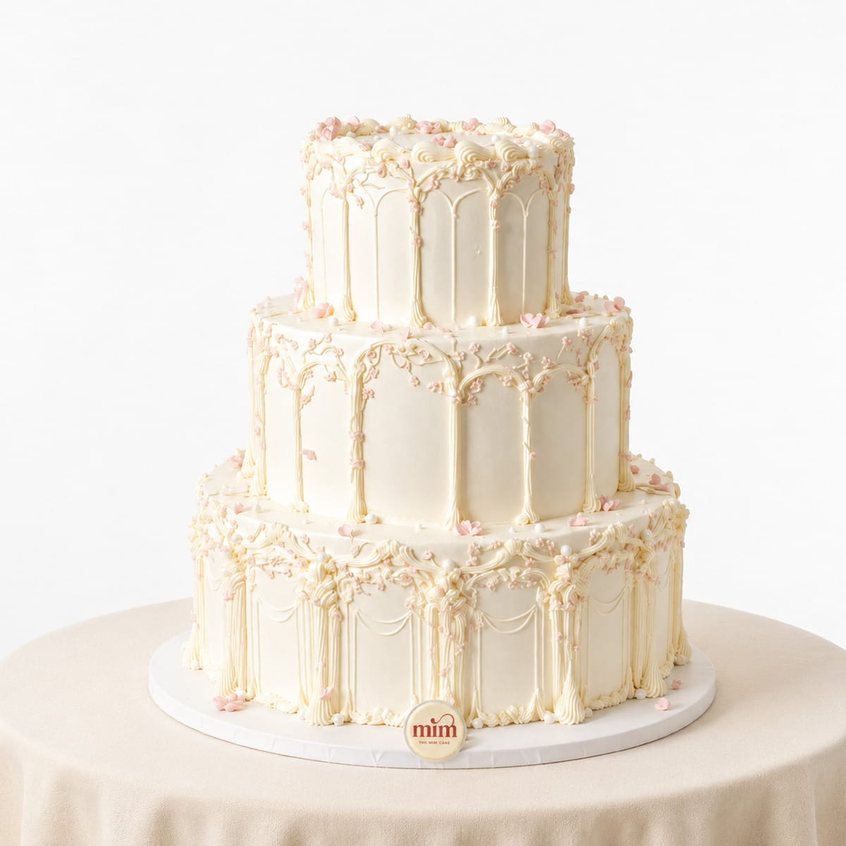 WhatsApp Image 2026-06-12 at 8.47.03 AM Ivory Lace Elegance Cake - Image 1