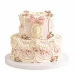 Vintage Rose Bow Cake
