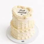 Just Married Vintage Cake