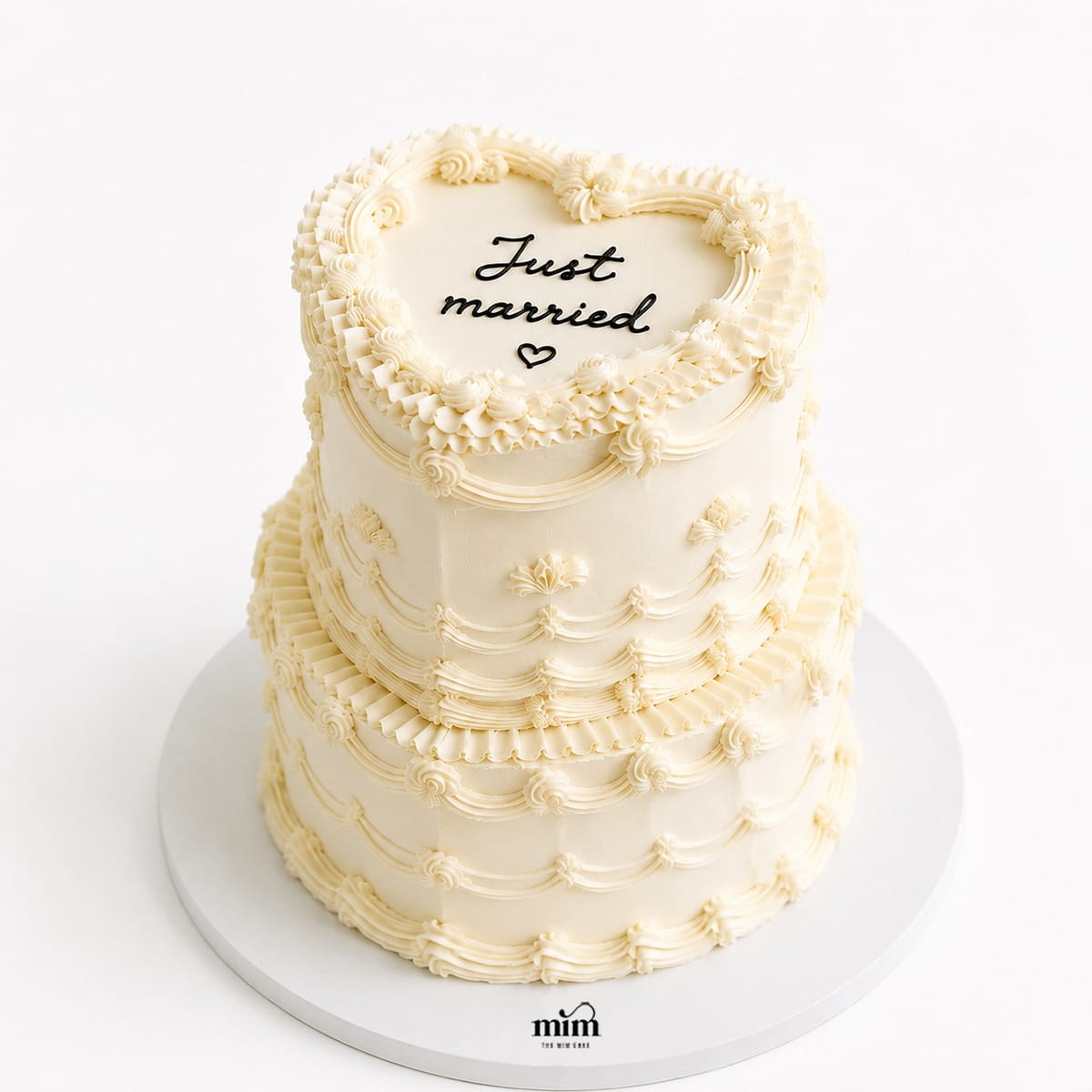 WhatsApp Image 2026-06-15 at 4.15.37 AM Just Married Vintage Cake - Image 1