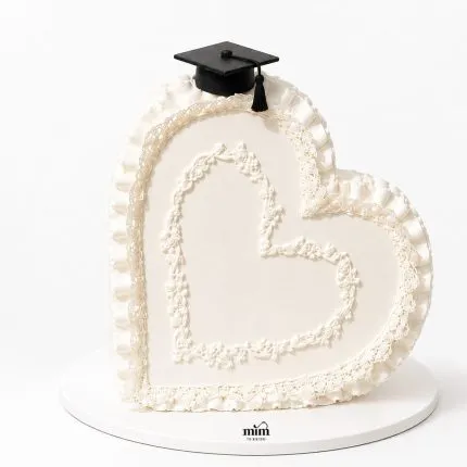Graduation Heart Cake