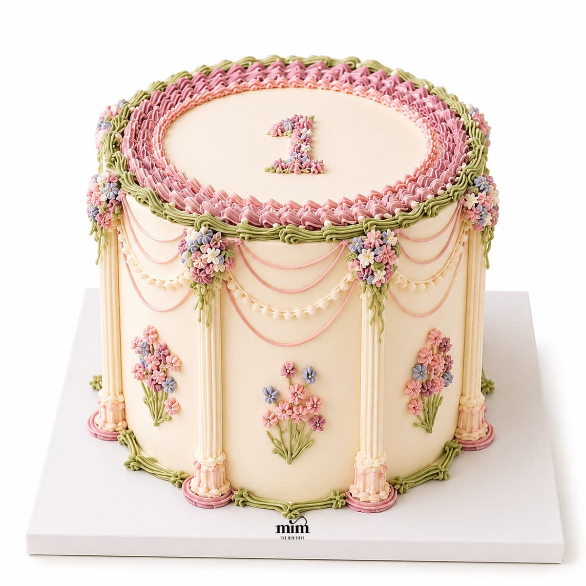 WhatsApp Image 2026-06-17 at 9.06.09 AM Blush Vintage Bloom Cake - Image 1