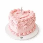 Blush Heart Candle Cake