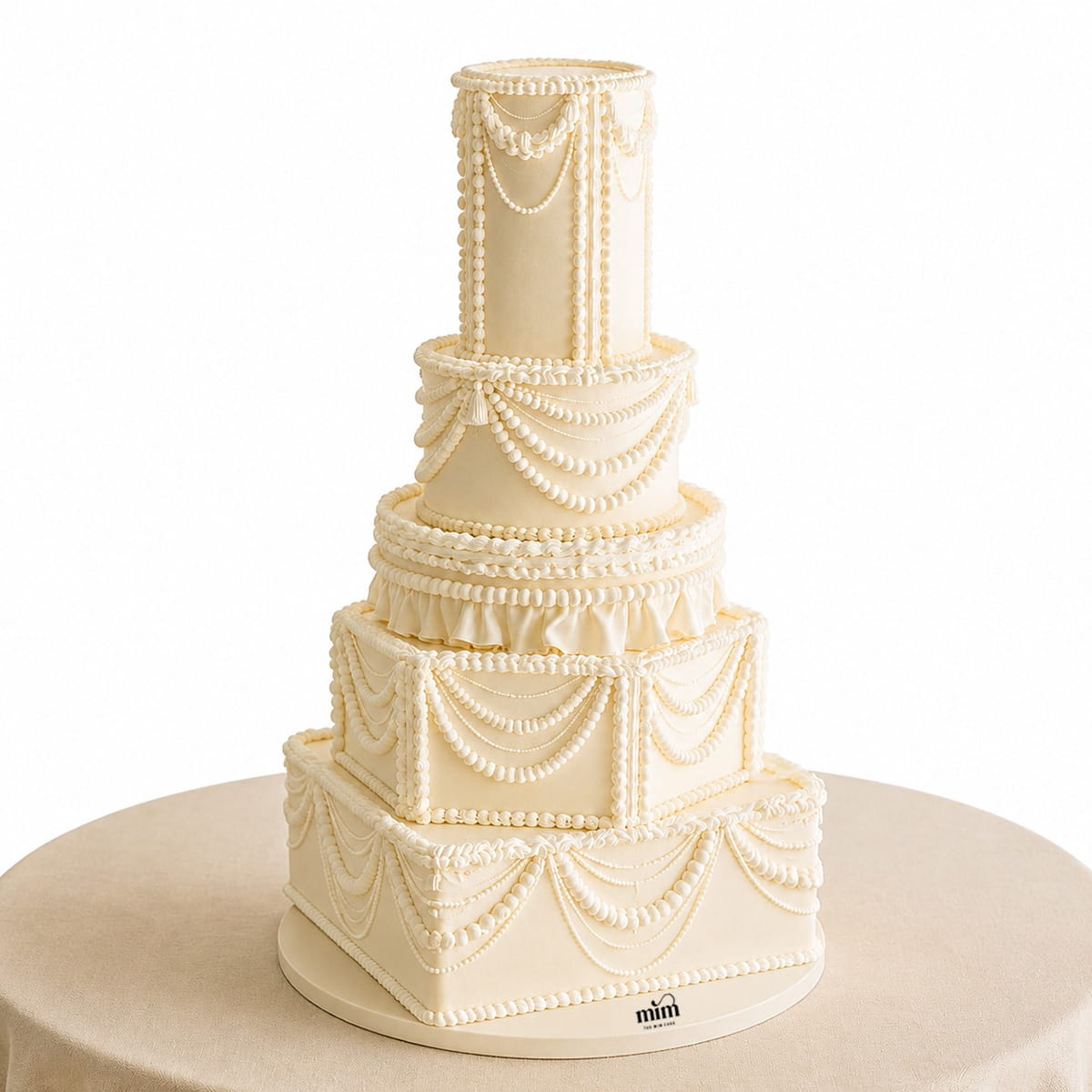 WhatsApp Image 2026-06-24 at 12.06.33 PM Ivory Royal Drapery Cake - Image 1