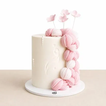 Blush Petal Cascade Cake