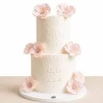 Blush Lace Wedding Cake