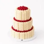 Raspberry Vintage Tiered Cake