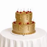Golden Cherry Elegance Cake
