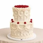 Raspberry Vintage Elegance Cake