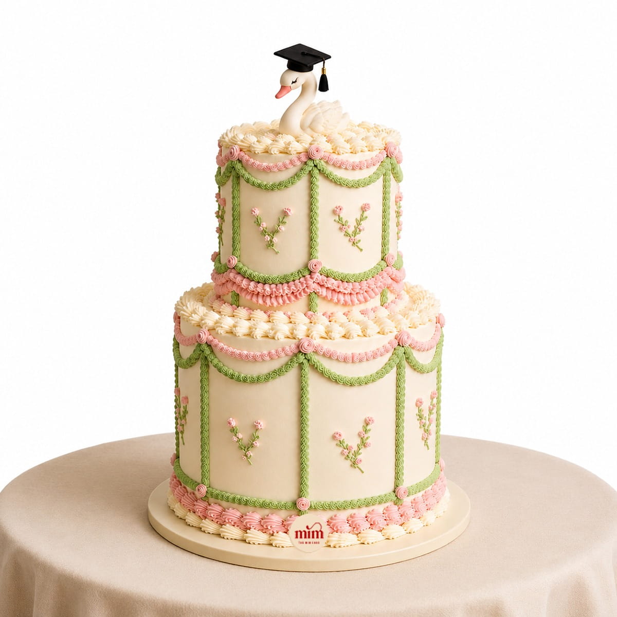 WhatsApp Image 2026-06-25 at 5.06.57 AM Swan Graduation Garden Cake - Image 1