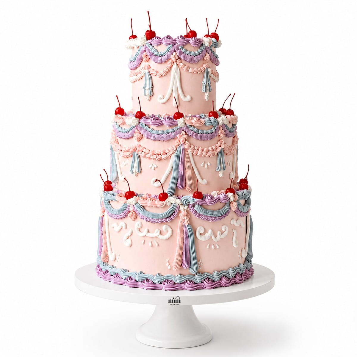 WhatsApp Image 2026-06-25 at 5.22.39 AM Pastel Cherry Vintage Cake - Image 1