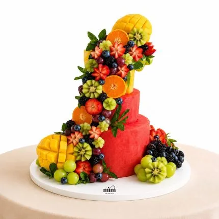 Tropical Fruit Celebration Cake