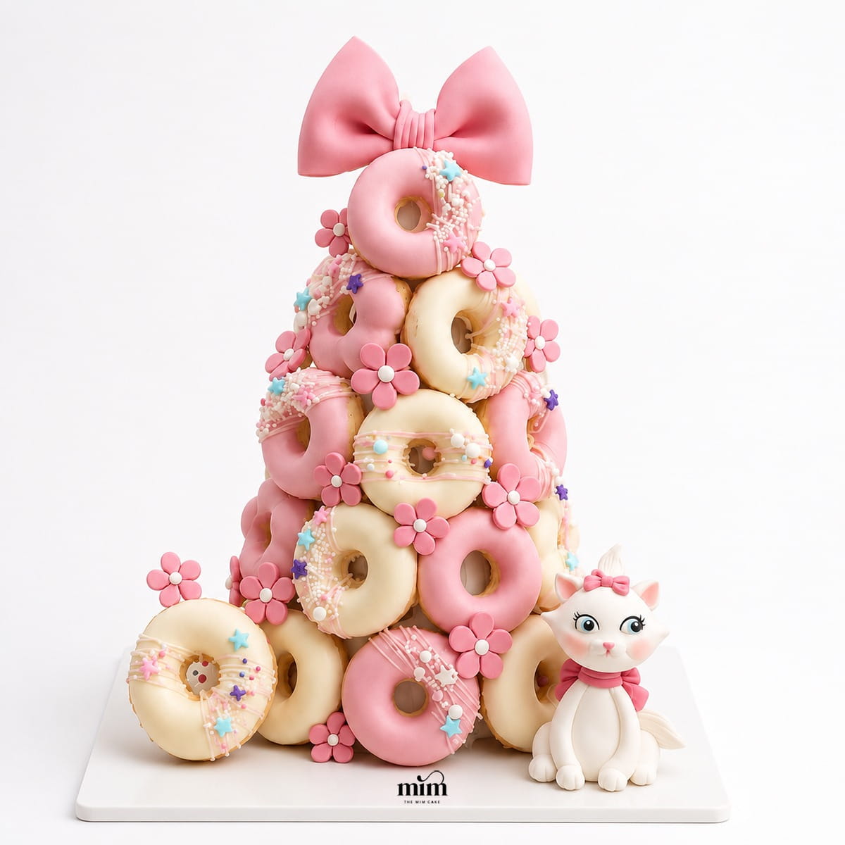 WhatsApp Image 2026-06-26 at 6.20.35 AM Pink Bow Donut Tower - Image 1
