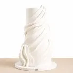 Ivory Draped Sculpture Cake
