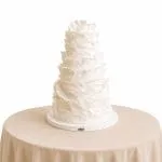 Ivory Petal Cascade Cake