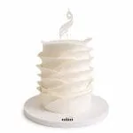 Ivory Ruffle Elegance Cake