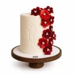 Crimson Blossom Elegance Cake