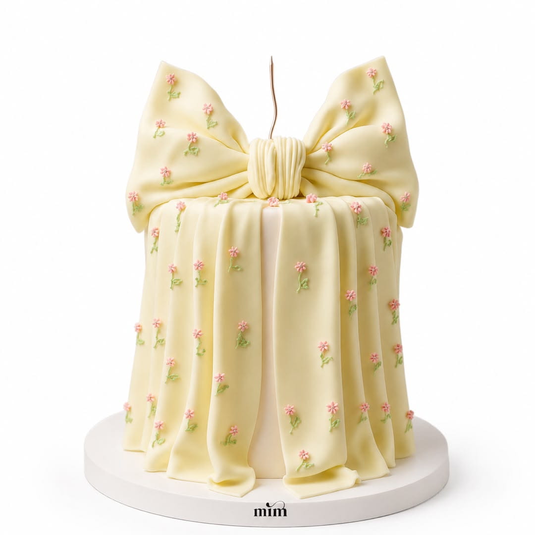 WhatsApp Image 2026-07-06 at 3.15.02 PM Coquette Floral Bow Cake. - Image 1