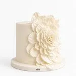 Ivory Cascading Petal Cake.
