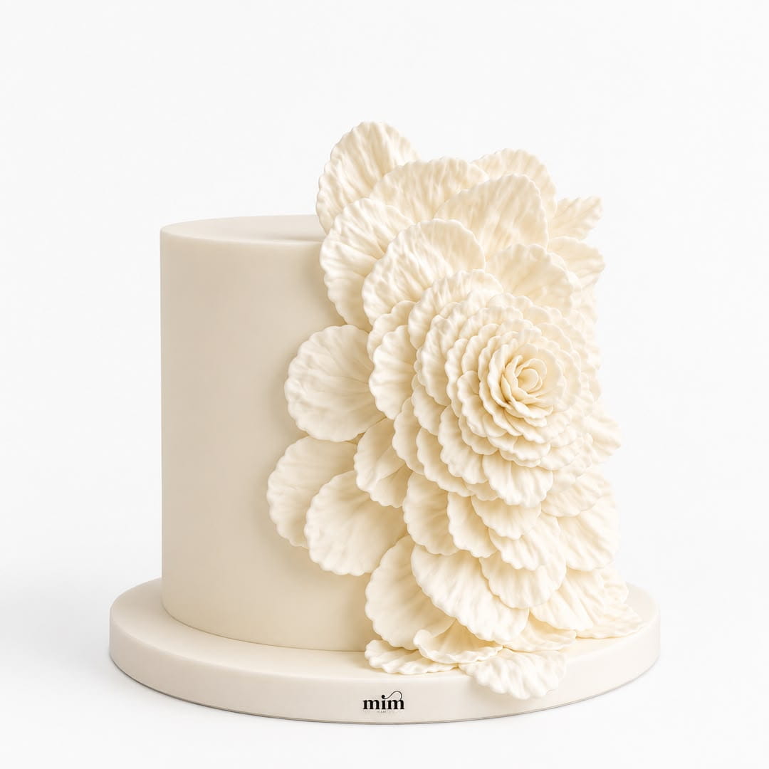 WhatsApp Image 2026-07-06 at 3.19.52 PM Ivory Cascading Petal Cake. - Image 1