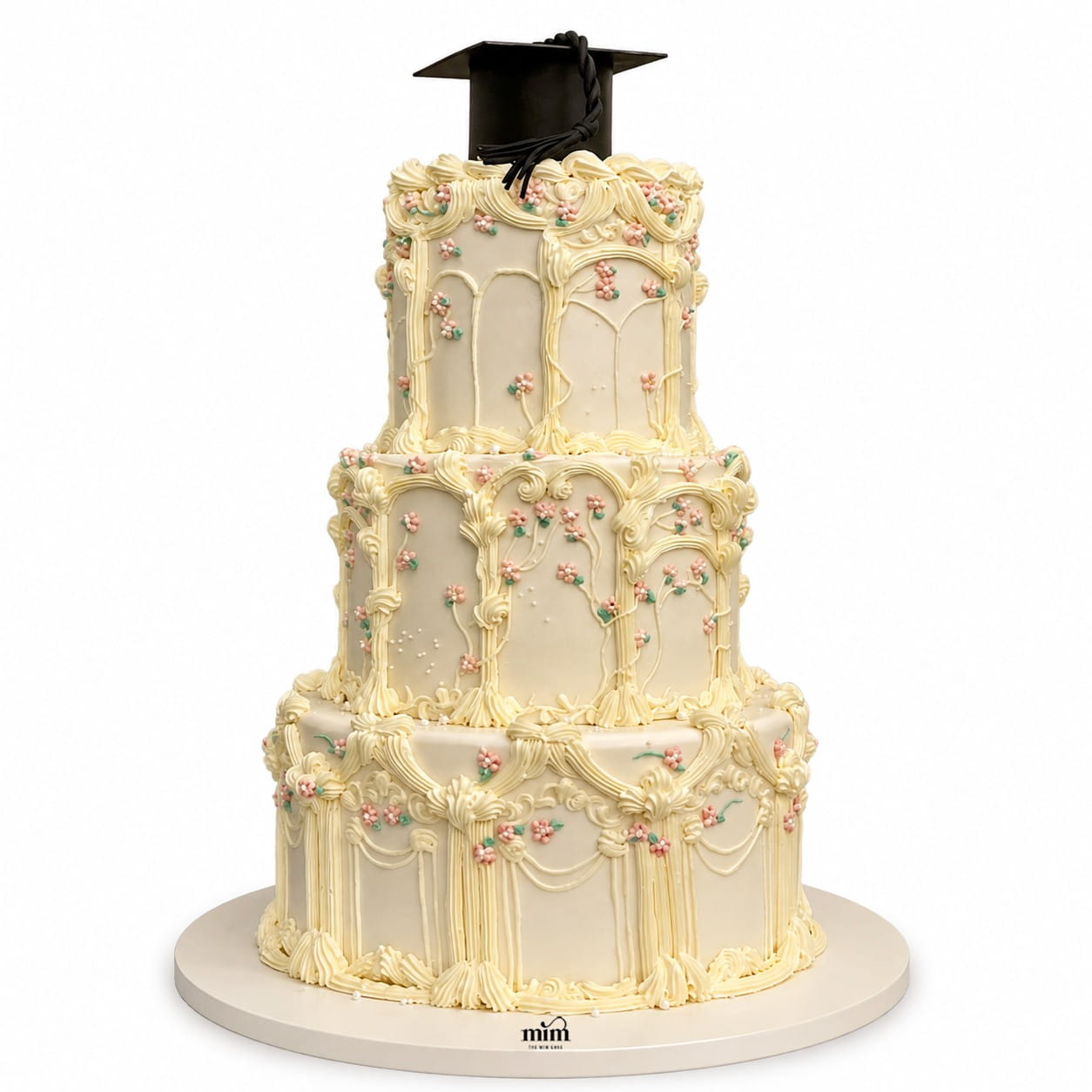 WhatsApp Image 2026-07-10 at 6.53.18 AM Vintage Ivory Graduation Cake - Image 1