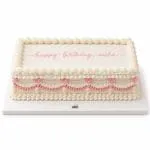 Classic Pink Ribbon Birthday Cake