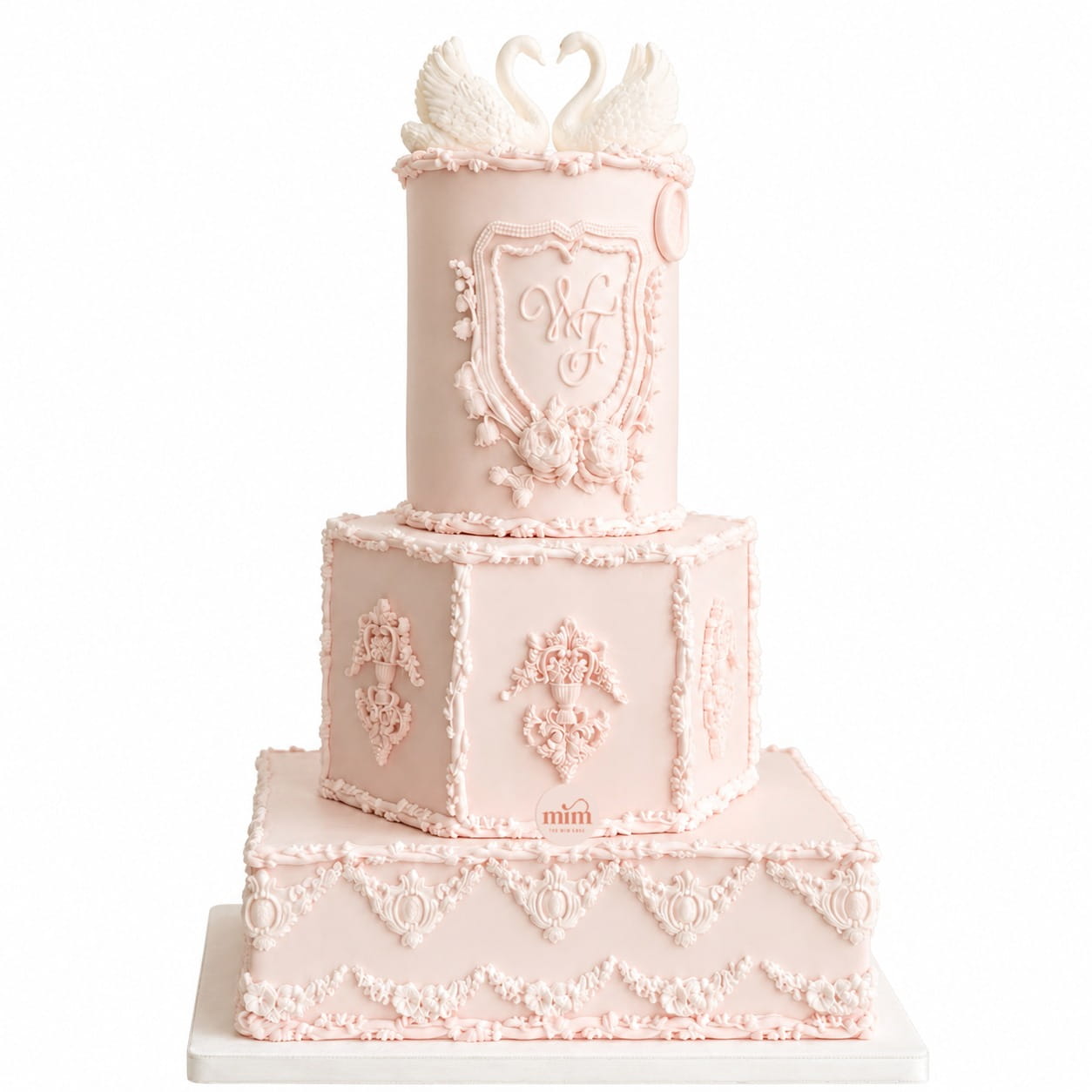 WhatsApp Image 2026-07-12 at 4.53.22 AM Blush Swan Luxury Cake - Image 1
