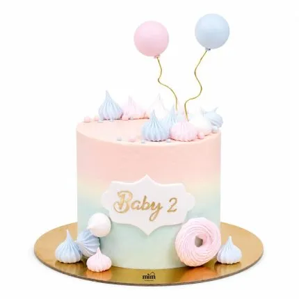 Pastel Baby Shower Cake 🩷💙