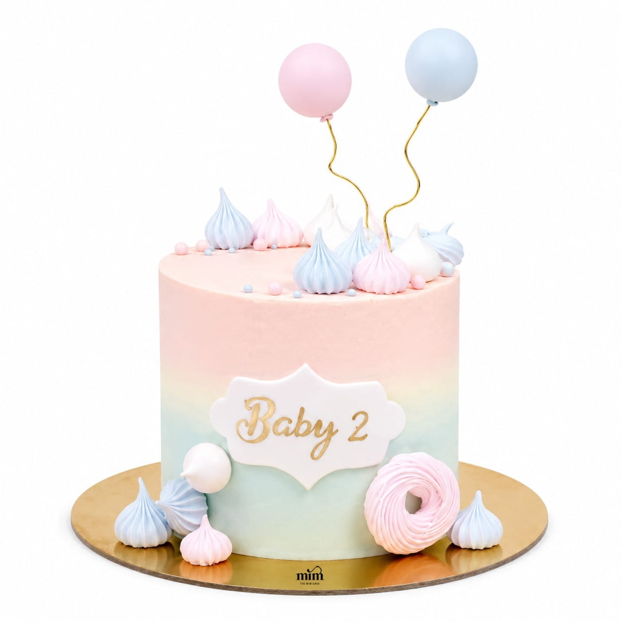 6037611093825359760 Pastel Baby Shower Cake 🩷💙 - Image 1
