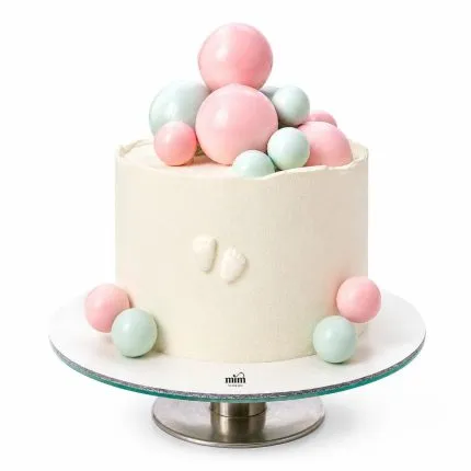 Pastel Baby Footprint Cake 🩷💚