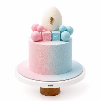Pastel Gender Reveal Cake 💙🩷