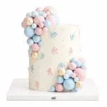 Pastel Butterfly Gender Reveal Cake 🦋💙🩷