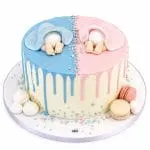 Blue & Pink Baby Reveal Cake 💙🩷
