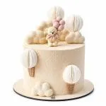 Teddy Bear Baby Shower Cake 🧸☁️