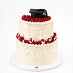 Red Raspberry Graduation Cake 🎓🍓