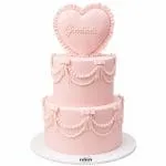 Blush Pearl Graduation Cake