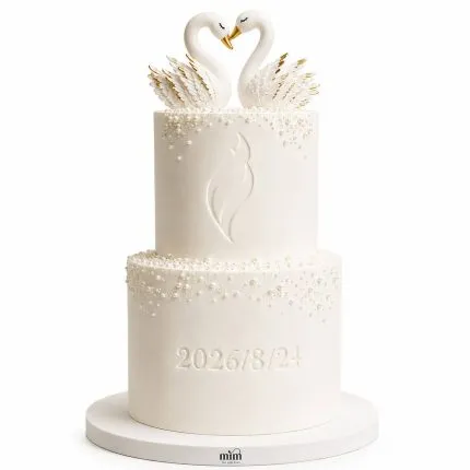 Swan Elegance Wedding Cake
