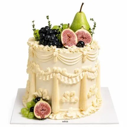 Vintage Fruit Drapery Cake