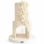 Ivory Rose Arch Wedding Cake