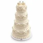 Ivory Swan Wedding Cake